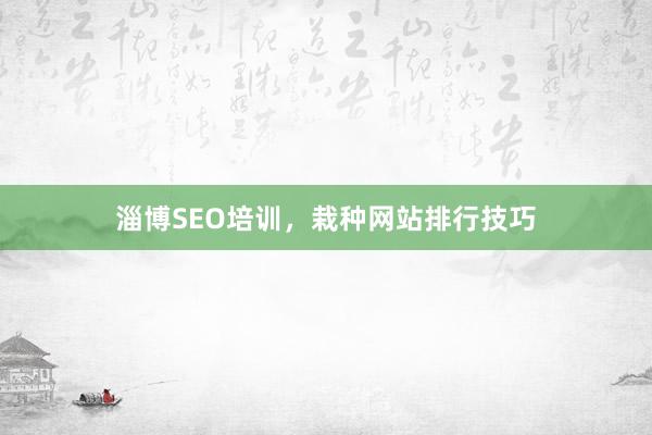 淄博SEO培训，栽种网站排行技巧