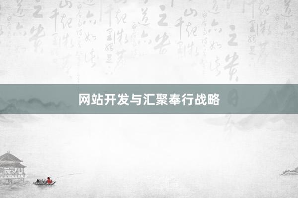 网站开发与汇聚奉行战略